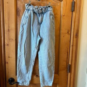 ZARA paper bag Light Blue High-Waisted Jeans | size 2